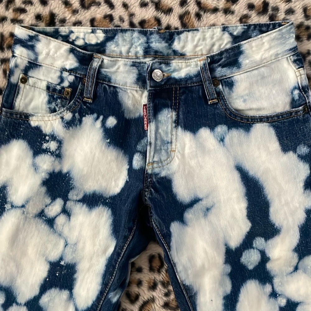 DSQUARED2 RUNWAY Skinny Button Fly Jeans Punk Rock, Acid Wash Size US 30